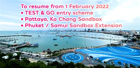 thailand test and go package pattaya|Sand Box and Test&Go .